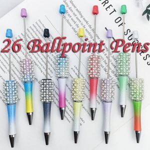 26pcs Diamond Bead Pen Creative Handmade Souget Set Set Ballpoint Stydpoint Styds Gift Wholesale