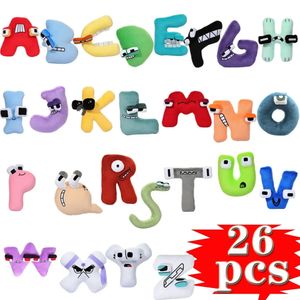 26 pièces/lot Alphabet Lore jouets en peluche 26 lettres Animal peluche éducation poupée pour enfants adultes Halloween cadeau de noël E37