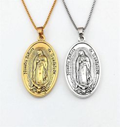 26pcs Lots Notre-Dame de Guadalupe DIVINO NINO Yo Reinare Colliers pendentif ovale 23 6 pouces pour hommes MS Bijoux Accessoires de mode1647353