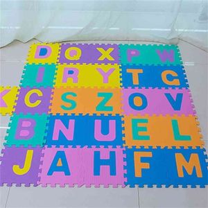 26 pièces/paquet EVA bébé mousse ramper tapis Puzzle jouets pour enfants sol tapis de jeu éducatif numéro lettre enfants tapis 210402