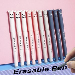 26 unidades/juego de bolígrafos de Gel de 0,35mm, bolígrafos borrables Kawaii para escribir animales de dibujos animados con borrador, accesorios para oficina y escuela, suministros de papelería