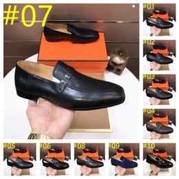 26style Luxurious Men Locages Chaussures en cuir exquises pour homme Business Designer Dress Chaussures Elegant Chores Fashion Men's Flats Taille 38-46