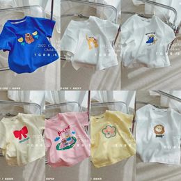 26t Baby Girl Boy Tshirt Summer Cartoon Imprime T-T-T-T-T-T-T-T-T-T-T-T-T-T-T-T-shirts des enfants pour enfants