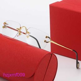 26ui Lunettes de soleil Lunettes de soleil à la mode C Designer de luxe pour hommes Plaqué or Métal sans monture Occhiali Da Sole Cadeaux de la Saint-Valentin Beach Shades Glas