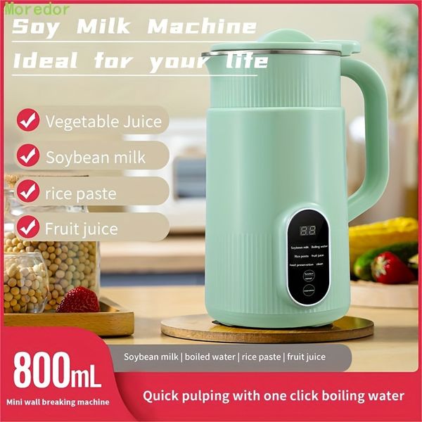 27.05 oz Machine de lait de soja portable, machine à lait de noix, machine à jus de café de soja, autonettoyage multifonction, filtrage gratuit, adapté à 1 à 4 personnes