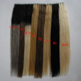 27 1 60 1BGray 1B8 1B Tape In Human Hair Extensions 40 stuks Blond Braziliaans Haar Natuurlijk rechte ombre maagdelijke Maagd Remy HA6402470