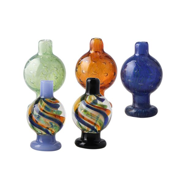 27/28 mm od Colonceau de glucides à bulles en verre à fumer coloré pour le quartz ongles Banger Pipes de pipes Bongs