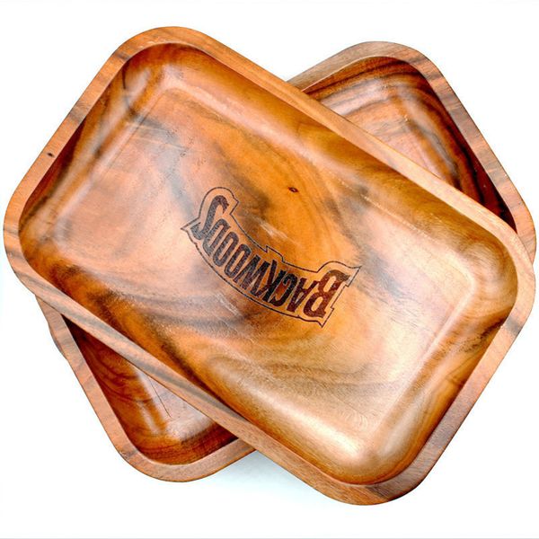 27.7 * 16.7cm Plateaux Set Noyer Rolling Tray Cigarette Fumer Accessoires pour Smoke Shop pour la vente en gros