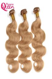 27 Honey Blonde Body Wave ombre ombre brésilien Human Hair Weave ombre Vierge Human Hair 3 Poules de cheveux humains Extension Péruvienne Malays3479139