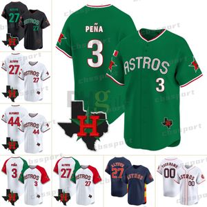 27 Jose Altuve 2024 MEXICO Texas Baseball Jerseys Alex Bregman Jeremy Pena Yordan Alvarez Kyle Tucker Josh Hader Justin Verlander Framber Valdez Jose Abreu Biggio