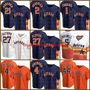 27 Jose Altuve Baseball Jersey personnalisé 2 Alex Bregman 4 George Springer 1 Carlos Correa 5 Jeff Bagwell 21 Derek Fisher Noir