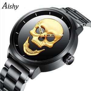 27 Réseau avec Skull Head Personnalisé Afficier Fashion Quartz Watch Men's Watch 33