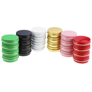 27 stuks 60 g veelkleurige ronde aluminium blikjes schroef deksel groene kleine metalen blikken potten lege slijgschuifcontainers (2 oz)