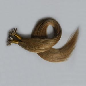 # 27 Aardbei Blonde Virgin Maleisische Rechte Italiaanse Keratin Nails U Tip Hair Extensions 100s Pre Bonded Keratin Nail Hair Extensions