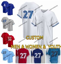 27 Vladimir Guerrero Jr. 11 Bo Bichette Jersey de béisbol 36 Davis Schneider Toronto 39 Kevin Kiermaier 4 George Springer Blue Jays Daulton Varsho Chad Green Alek Manoah