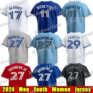 #27 Vladimir Guerrero Jr. Jersey de béisbol #11 Bo Bichette George Springer Alek Manoah Kevin Gausman Chris Bassitt Alejandro Kirk Gurriel Jr.