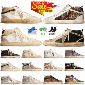 GGDB Golden Goose Mid-Star Sneakers Goldenstar Ball-Star trainers Designer High Mid Star Italie Marque Goldenstar Luxury OG Dirty Old Golden Goooose baskets 【code ：L】