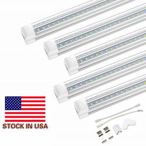 Tubes LED intégrés en forme de V, blanc chaud 2700K, 8 pieds, 8 pieds, 72W pouces, Bubs LED T8, éclairage Double face