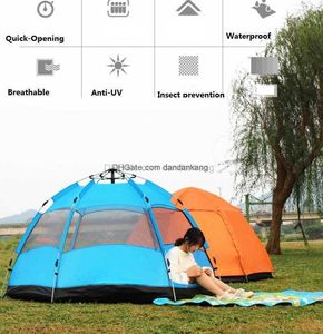 270x240x135cm grandes tailles tentes de camping en plein air 5-8 personnes tente anti-UV anti-pluie famille voyage pique-nique auvent abri voyage plage soleil protection ombre abris
