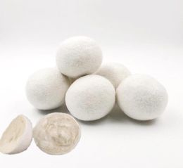 Produits de blanchisserie de 275 pouces Boules de séchage en laine réutilisables Tissu naturel réduit statique aide à sécher les vêtements plus rapidement7579868