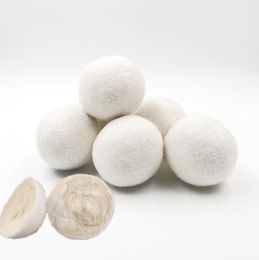 Produits de blanchisserie de 275 pouces Balles de séchage en laine réutilisables Tissu naturel réduit statique Aide à sécher les vêtements plus rapide1683709