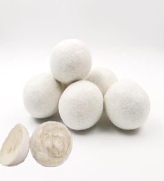 Produits de blanchisserie de 275 pouces Boules de s￩chage en laine r￩utilisables, r￩ducteur statique de tissu naturel, aide ￠ s￩cher les v￪tements plus rapidement 9618605