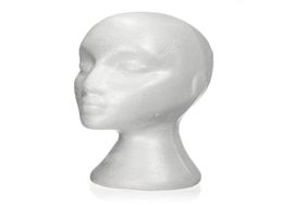 275 x 52 cm Tête de mannequin factice Femme MoussePolystyrène Exposant pour casquette cheveux accessoires et perruques Femme Mannequin Mousse4708772