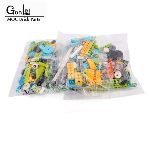 276pcs / sac MOC Blocons de construction Bricks Bricks Technical Beams Gears Axle and Connecteurs Pièces Kit pour 45300 WEDO 2.0 Core Set Diy Toys