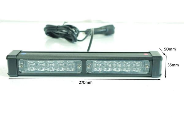 27 cm 10 LEDS voiture stroboscopique voyant d'avertissement police ambulance camion de pompiers lumières de secours lampe clignotante avec 2 supports chaque LED 4 W étanche