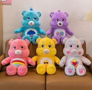 27 cm Nieuwe Kawaii Rainbow Bear Plush Toy Fluffy Gevulde pluche poppenfestival Gift Doll Sleeping Toys