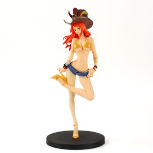 27 cm One Piece Figure Jouets Nami Drapeau Diamant Navire Pirate Anime Modèle Poupées X0526