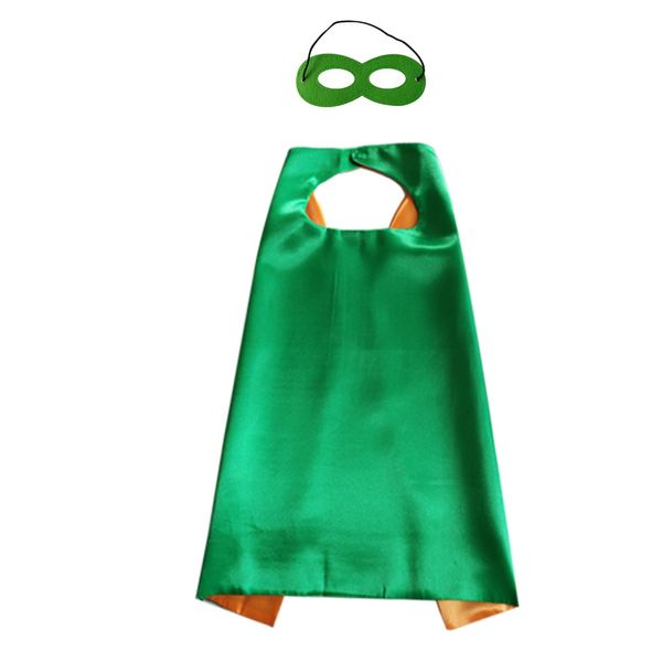 27 pouces double face plaine Halloween costumes de Noël super-héros cosplay cape avec masque ensemble faveur de fête enfants enfant 6 couleurs unies pour 3-12T