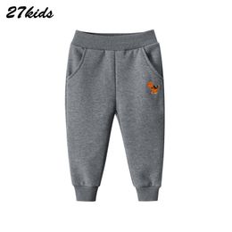 27kids Kids Cartoon Boys pants Spring Autumn Animal Dinosaur Print Kids Trousers Casual Outwear Boys Trousers Children Clothing LJ201127