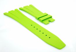 27 mm Grass Green Color Watch Watch Band 18 mm Clât de pliage Lug Taille AP STRAP POUR ROYAL OAK 39 mm 41 mm montre 15400 153902766108