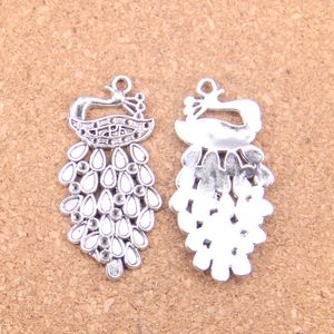 27 stks Antiek Zilver Brons Geplateerd Bird Peacock Phoenix Charms Hanger DIY Ketting Armband Bangle Findings 44 * 22mm