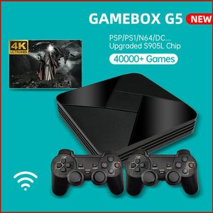 Boîte de joueurs de jeu G5 hôte S905L WiFi 4K HD Super Console X 50 émulateur 40000 jeux rétro TV lecteur vidéo pour PS1/N64/DC