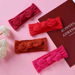 27 pièces, bandeau à nœuds côtelés pour filles, Turban à nœud élastique doux, bandeaux en Nylon pour nouveau-né, accessoires de cheveux pour tout-petits