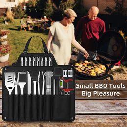 27pcs grillgereedschapset roestvrij staal camping grill multifunction outdoor bbq kookgerei kit barbecue accessoires 240402