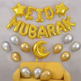 27pcs Set Eid Mubarak Ballonnen Helium Latex Ballon Anniversaire Partij Decoratie Globo Aid 211103327e