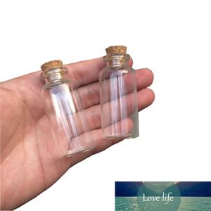 27x58x12.5mm 20ml Linda Mini botella de vidrio con corchos Frascos de vidrio pequeños Botellas de regalo 100pcs Fábrica Venta al por mayor Frasco de regalo de deseo de boda