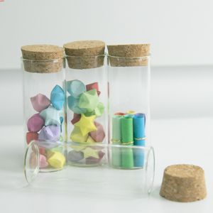 27x70x24mm 25ml petite bouteille en verre avec liège transparent bouteilles d'épices vides mini pots flacons artisanat en gros 50pcshigh qté