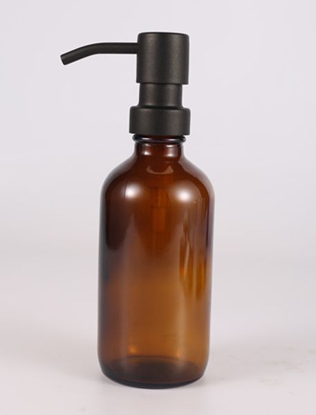 28/400 vente en gros distributeur de savon noir plat haut antirouille 304 pompe à liquide en acier inoxydable pour cuisine salle de bain pot non inclus