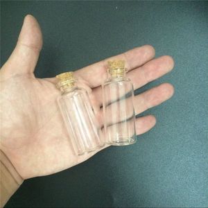 28 * 65 * 12.5mm 25 ml heldere glazen flessen met kurk kleine transparante mini lege fles glazen flesjes potten 24pcs gratis verzending