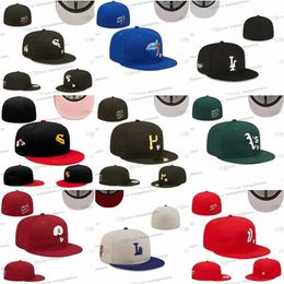 28 couleurs Chapeaux ajustés de baseball masculin casquettes chapeus classique rouge couloir hip hop "los angeles" Black Sport Full Fermed Caps Letter Stitch World Heart Love Hustle