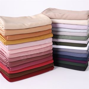 28 kleuren effen Solid zachte dunne zijde vlek onmiddellijk hijab Lady Beach Cover-up sjaals wrap nek stole moslim 180x70 cm