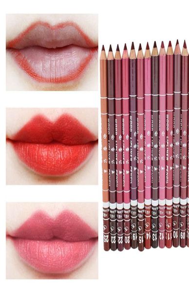 Crayon à lèvres imperméable, 28 couleurs, crayon à lèvres mat, Contour, longue durée, rétro rouge, couleur 5327511