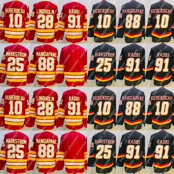 28 Maillot Elias Lindholm 10 Jonathan Huberdeau 25 Jacob Markstrom 88 Andrew Mangiapane 91 Nazem Kadri 68 Chandails de hockey Jaromir Jagr