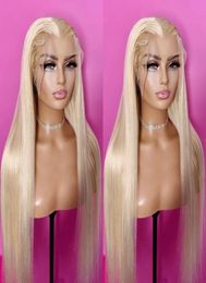 Perruque Lace Front Wig synthétique brésilienne lisse, 28 pouces, 13x4, blond miel 613, perruque frontale à dentelle pour femmes, 2959042