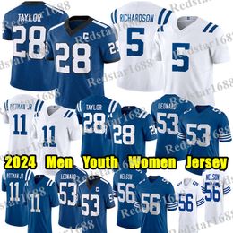 # 28 Maillot de football Jonathan Taylor # 5 Anthony Richardson Michael Pittman Jr. Quenton Nelson Kenny Moore II Alec Pierce Peyton Manning Maillots Shaquille Leonard