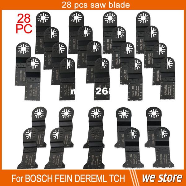 Hojas de sierra multiherramienta oscilante de 28 uds aptas para TCH,Fein,herramienta renovadora Dremel, accesorios de herramientas eléctricas DIY en casa, corte de metal